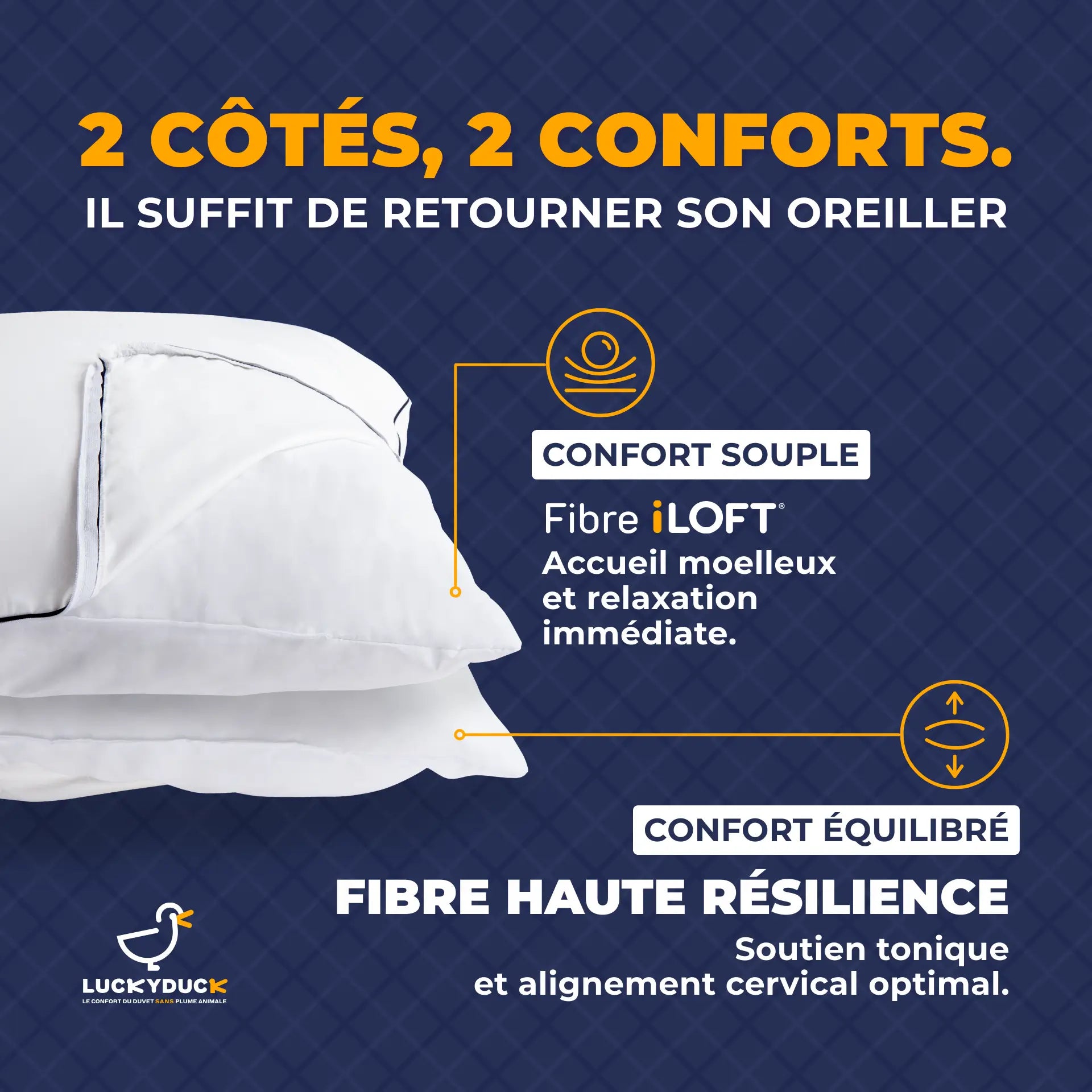 Oreiller Confort Duo