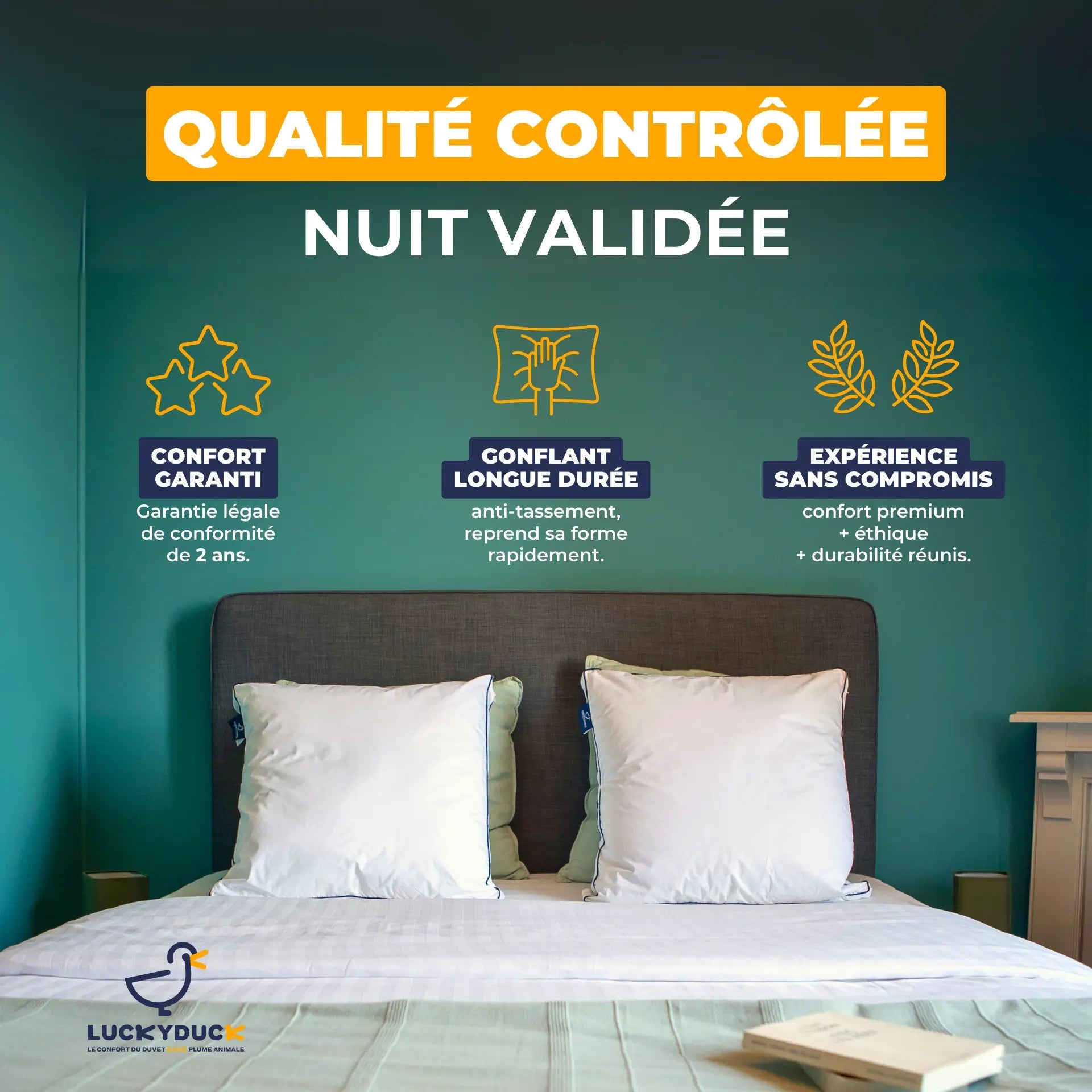 Oreiller Confort Duo - LuckyDuck