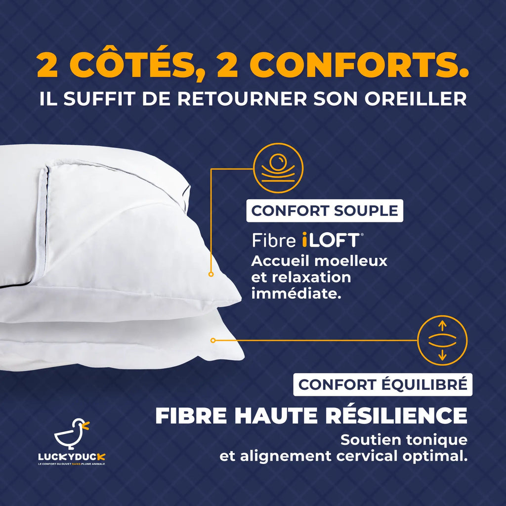 Oreiller Confort Duo - LuckyDuck