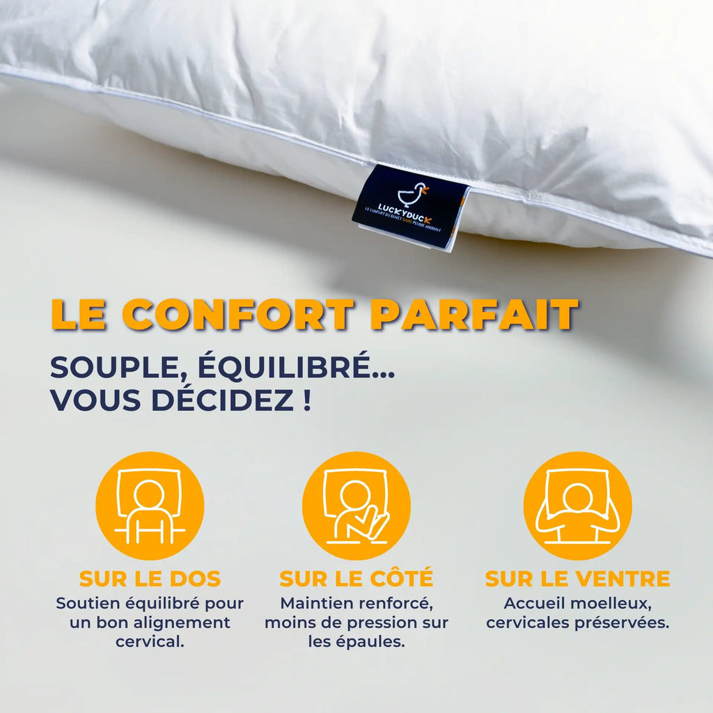 Oreiller Vegan pour tous les dormeurs - LuckyDuck