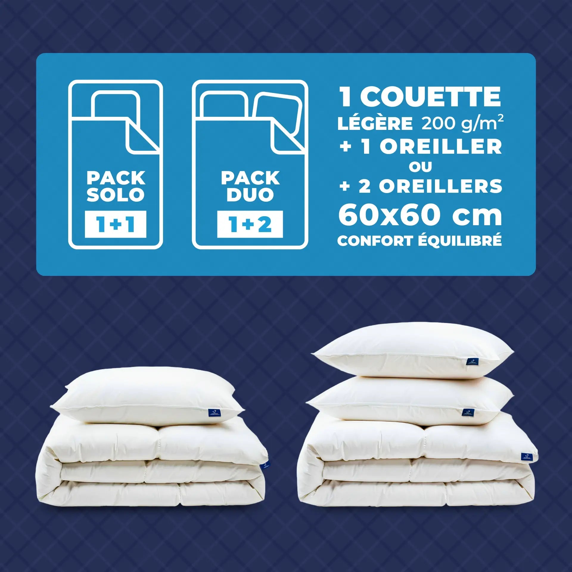 Pack Vegan Couette Légère + Oreiller(s) - LuckyDuck
