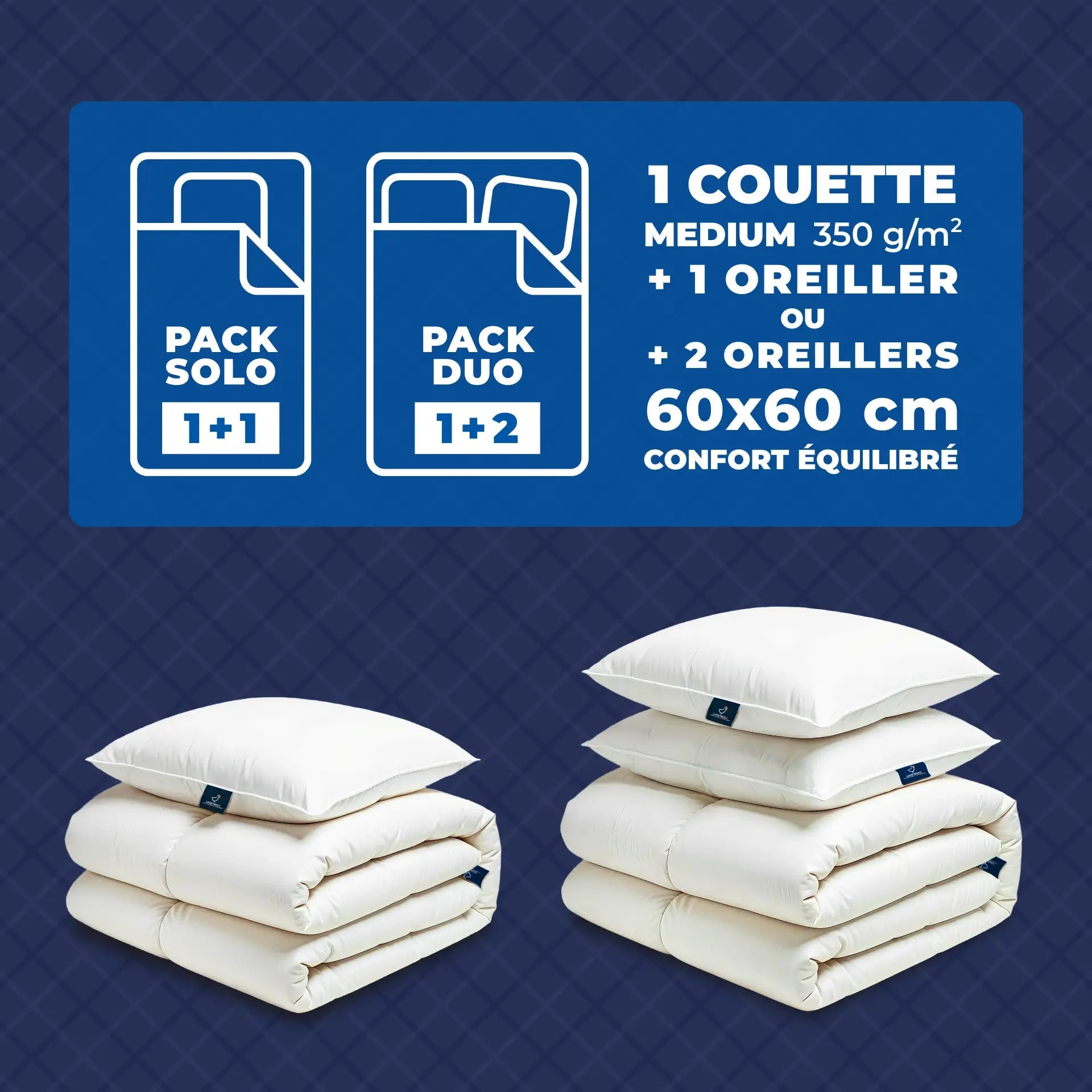 Pack Couette Medium + Oreiller(s) - LuckyDuck
