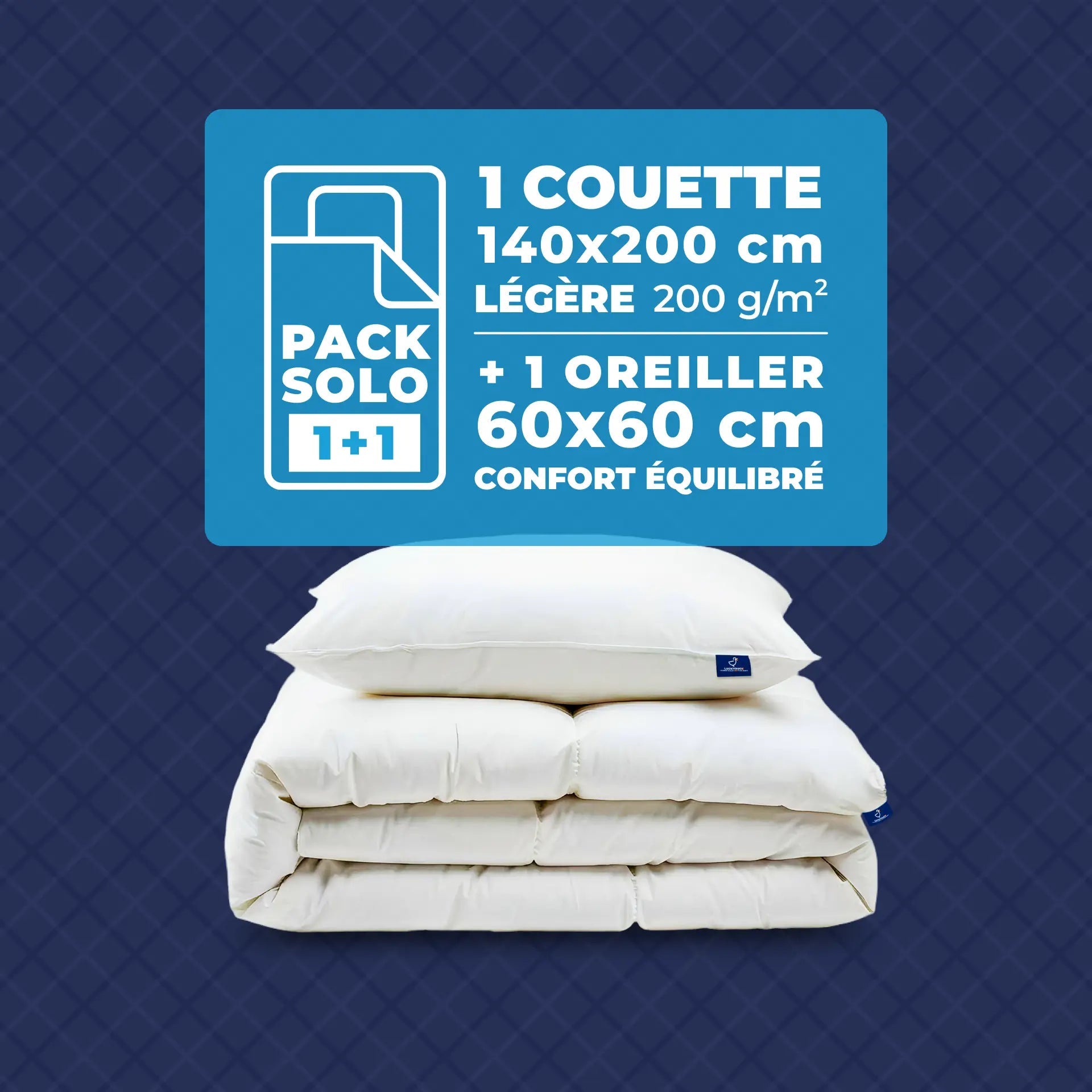 Pack Vegan Couette Légère + Oreiller(s) LuckyDuck - LuckyDuck